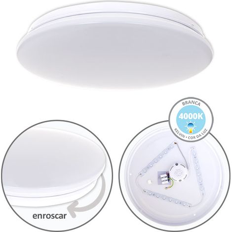 Plafón DRIFT 18W LED 1440lm 4000K A.6xD.32,5cm Blanco (1/3)