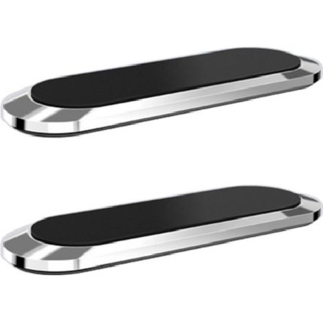 2 Pcs Support Magnétique pour Smartphone - Rotatif pour Voiture Tableau de Bord Téléphone Portable Aimant Mural Universel (argent)