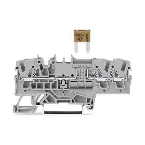 WAGO 2002-1781 BLOC DE JONCTION À FUSIBLES 5.20 MM PUSH-IN GRIS 50 PC(S)