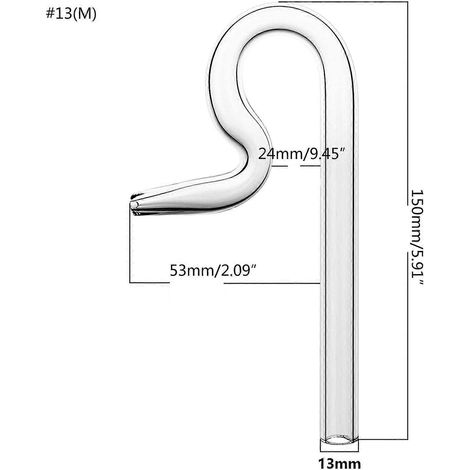 Tuyau de sortie en verre à jet en forme de nénuphar 10 mm 13 mm 17 mm Accessoires pour filtres d'aquarium - M (1/4)