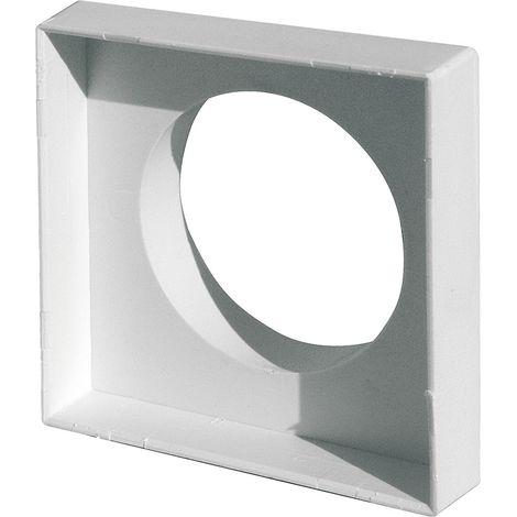 Adaptateur 101 x 101 mm pour grille cheminée - trou Ø80 mm - First Plast