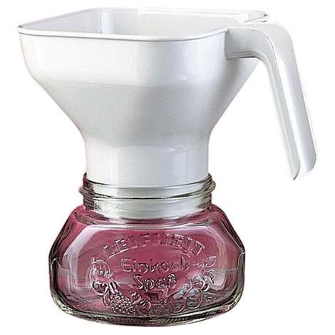 Leifheit – Entonnoir à confiture 13 cm – Plastique avec poignée – Remplissage facile des bocaux – Gamme Fruit & Fun (1/5)