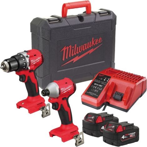 Kit trapano e avvitatore con batterie M18 Milwaukee 4933492827