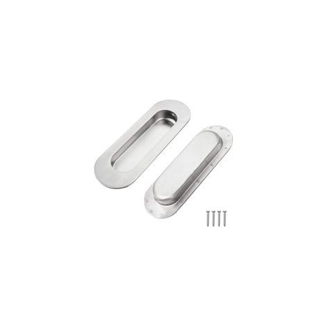 Poignée De Porte Coulissante Encastrée 2 Pièces Poignée Coquille Porte Coulissante Encastré Tirez Poignée Poignée Encastrable Inox Durable Avec 4 Vispour Porte Armoire Placard Tiroir (1/5)