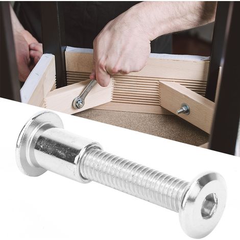 Kit de 10 paires d'écrous et vis à six pans creux de 12 mm en acier au carbone nickelé M6 x 35 (1/5)
