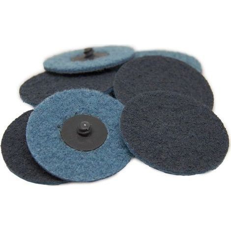 Disques de réglage de surface en nylon à changement rapide de 3 pouces pour le ponçage et le polissage de la peinture. Supports mâles en R à utiliser avec une meuleuse à matrice - 25 pièces (fin) (1/5)