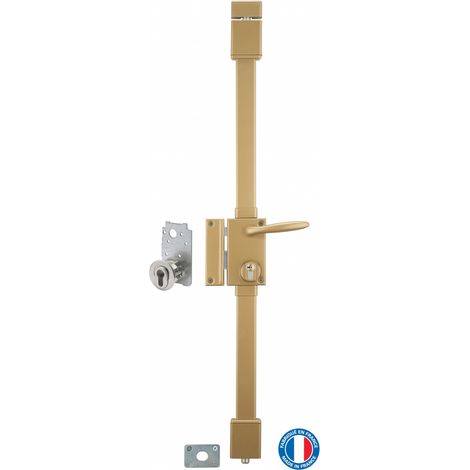 THIRARD - Serrure en applique Targa A2P à fouillot pour entrée, gauche, 3pts, Transit2 30x65mm, axe 45mm, or, 4 clés - THIRARD (1/4)