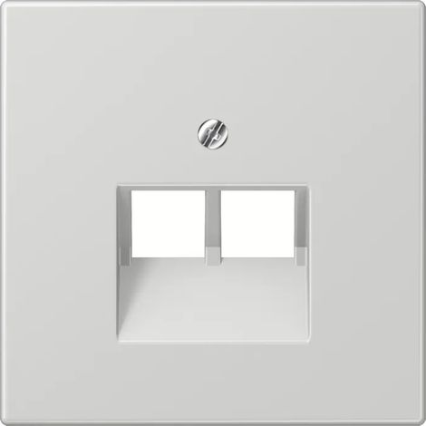 Jung Abdeckung für IAE/UAE-Anschlussdosen 2 x 8-polig, Thermoplast, Serie LS, lichtgrau LS969-2UALG