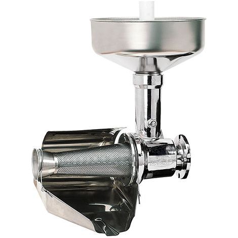 Accessorio per spremipomodoro SM5 - hp 1,0 in alluminio UNI50 completo di imbuto paraspruzzi scivolo e filtro ricambio passapomodori (1/2)