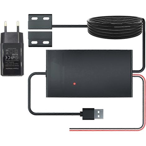 Avec contrôleur de porte de garage Tuya, ouvre-porte de porte intelligent Wi-Fi pour maison connectée, prise UE (comme illustré) (1/5)