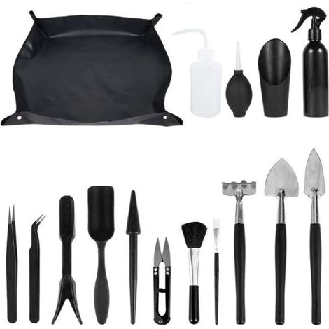16 outils succulents, mini outils de transplantation de jardin, idéaux pour prendre soin des micro plantes à l'intérieur et à l'extérieur. (1/5)