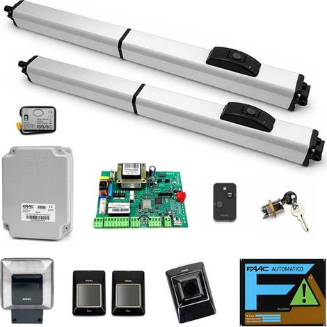 FAAC KIT 400 CBC 2 Motore Automazione Cancello a Battente Idraulico 2,2mt Per Anta