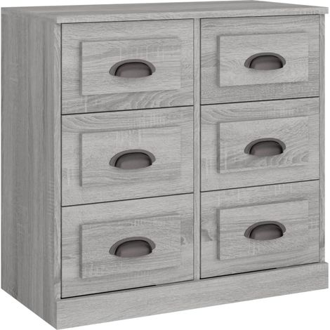 Credenza buffet cassettiera mobile contenitore organizer cucina soggiorno salonsonoma 70 x 35,5 x 67,5 cm pannelli compositi grigio 020036515