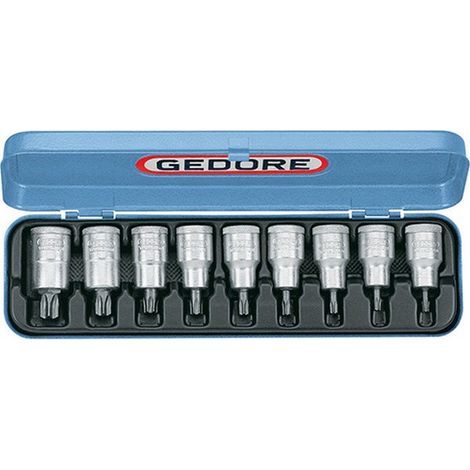 Gedore juego de llaves de vaso ITX 19 PM 9 piezas 1/2" SW T20-T60 - 6158970 (1/5)