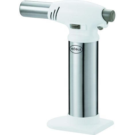 Rösle Fiammeggiatore da Cucina, a Gas, per Caramellare Piatti Come Crème Brûlée, Regolazione della Fiamma Continua Fino a 1300 °C, Abs, Acciaio Inox 18/10 (1/5)