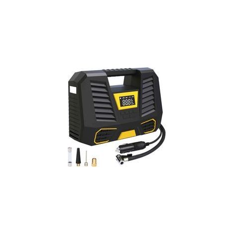 Compresseur à Air Portatif,150 PSI Gonfleur Pneus Voiture,3x2000mAh Mini Compresseur Pneu 12V,Pompe Pneus avec écran LCD Numérique Lampe LED,Compresseur Electrique pour Voiture Velo Moto