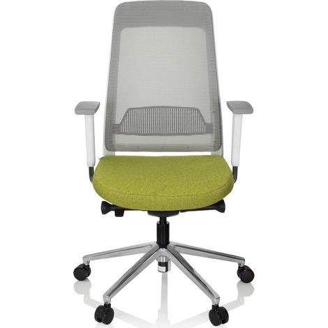 [NEUWERTIG] B-Ware Hjh Office Bürostuhl Drehstuhl Stuhl Chiaro T2 White Netzstoff Stoff Grau Grün