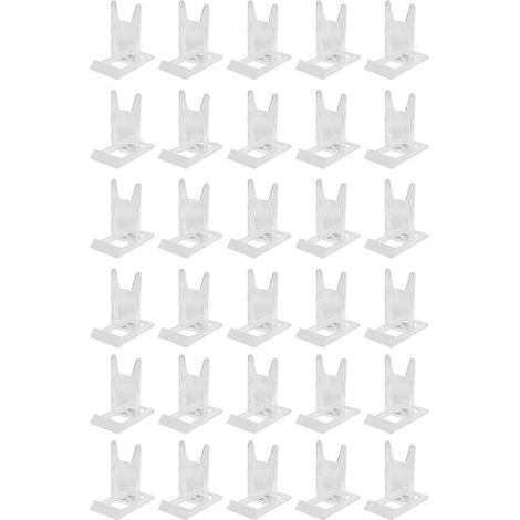 30 supports à plateaux transparents en plastique avec supports métalliques - FFY (1/4)
