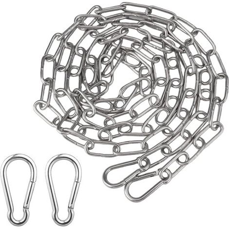 Catena in acciaio inox, catena metallica per appendere e fissare, acciaio inossidabile 304, 3 mm x 2 m (1/5)