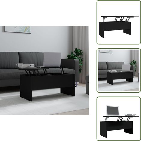 Couchtisch Schwarz 102x50,5x46,5 cm Holzwerkstoff - Couchtisch - Wohnzimmereinrichtung - Esszimmertisch - Sideboard - TV Stand (1/5)
