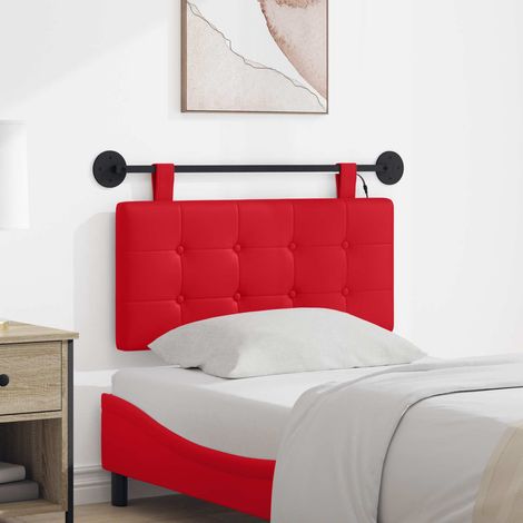 vidaXL Cabecero colgante Con luz LED Rojo Cuero sintético (1/5)