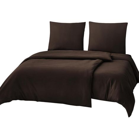 Bettwäsche 135x200 06 Braun 4Teilig 2x 135x200 cm 2x 80x80 cm (1/5)