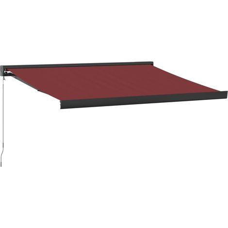 Maison Exclusive - Markise Manuell Weinrot 350x250 cm