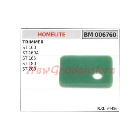 Filtro aria HOMELITE trimmer ST 160 160A 165 180 200 006760