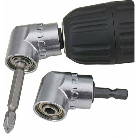Schraubendreher-Adapterhalter, 105 Grad rechtwinkliger Bohrer-Treiber und Schraubendreher-Adapter, Winkelantrieb für 1/4 Zoll Sechskant-Schraubendreher, Schraubendreher-Zubehör, 6,35 mm (1/4)