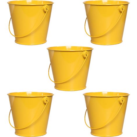 Seau En Fer Galvanisé - Pour Plantes Grasses - 12 cm Hauteur - 10 cm Diamètre - Lot De 1 (1/5)