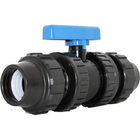 Raccord PE 50mm en PVC et polyéthylène – Vanne d'arrêt étanche – Installation rapide sans outils – Pour systèmes d'irrigation (1/5)