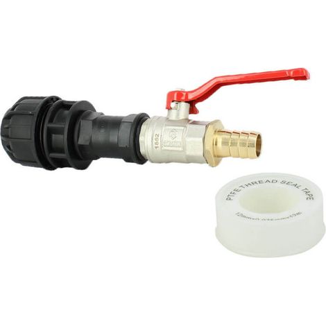 Vanne 1/4 de tour laiton - cannelé 19 mm - kit couplage cuve (1/2)
