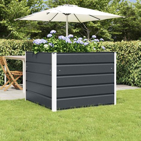 vidaXL  Planter  Anthracite 100 x 100 x 75 cm Steel
