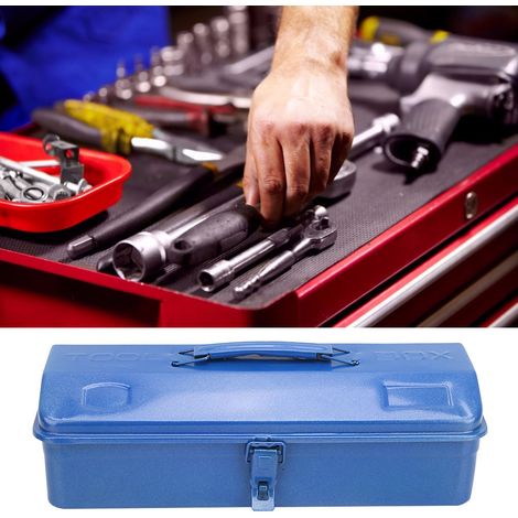 Boîte à outils multifonctionnelle en fer épais, boîte de réparation et de rangement pour outils, conteneur et support (37 x 16 x 11 cm, 350) (1/5)