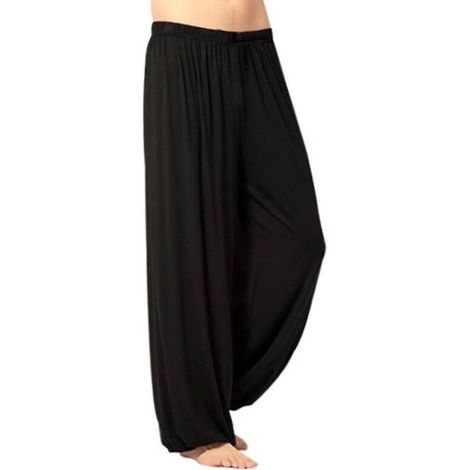 Lässige Herren-Haremshose, ideal für Bauchtanz und Yoga – Größe 3XL – Schwarz (1/5)