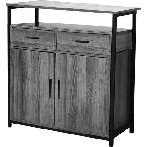 MOBILE INDUSTRIAL 2 ANTE CON CASSETTI 70X35X100H GRIGIO (1/3)