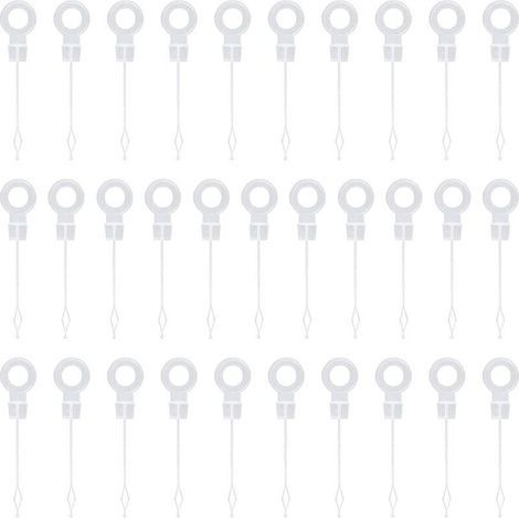 BUNTHAUS 30 Pièces Piston Universel pour Trou de Vidange de Congélateur Tige de Nettoyage Plastique Outil de Nettoyage Réfrigérateur pour Déboucheur Congélateur Accessoires de réfrigérateur