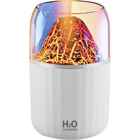 2 pièces Humidificateur volcan coloré, diffuseur de brume froide à ultrasons avec arrêt automatique pour voiture, humidificateur ultra-silencieux à 2 modes de diffusion pour voiture, chambre à coucher (1/5)
