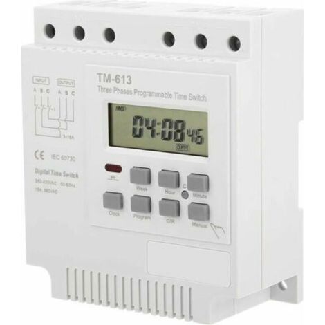Minuterie programmable pour moteur triphasé – TM-163 – 350–420 V – commutateur de minuterie industriel (1/4)