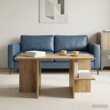 vidaXL Tavolino da salotto Rovere Artigianale 87 x 50 x 45 cm