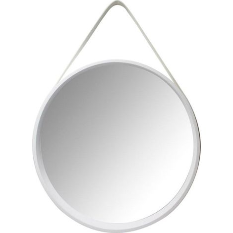 Miroir Mural Rond "Ultima" 49cm Blanc (1/3)