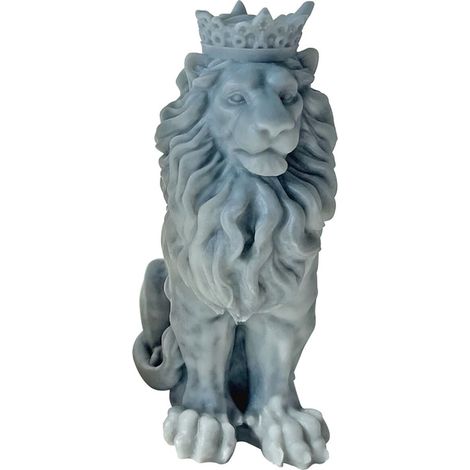 Moule En Silicone - Lion Avec Couronne - Pour Bougies Savons Résine Époxy Plâtre - DIY Artisanat Maison Décoration Noël (1/5)