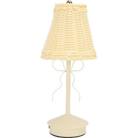 Dioche Lampe de Table Vintage en Rotin PC Chevet Rechargeable (1/5)