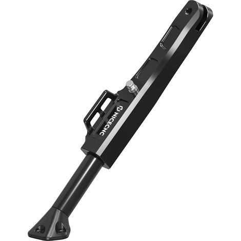 béquille, hauteur réglable, construction en aluminium durable, noir (1/2)