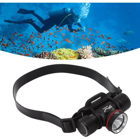 Tauchlampe, 1500 lm LED, wasserdicht, bis zu 80 Meter Tiefe unter Wasser einsetzbar, gelbes Licht (1/5)
