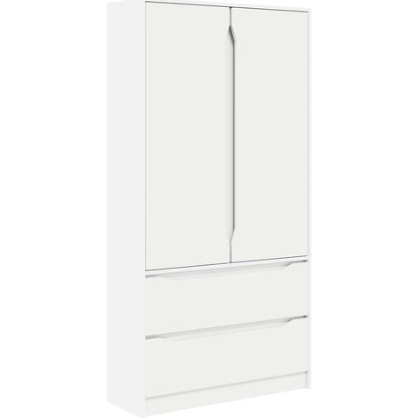 Wardrobe with Drawer White 79.5 x 49 x 156 cm Engineered Wood vidaXL (1/5)