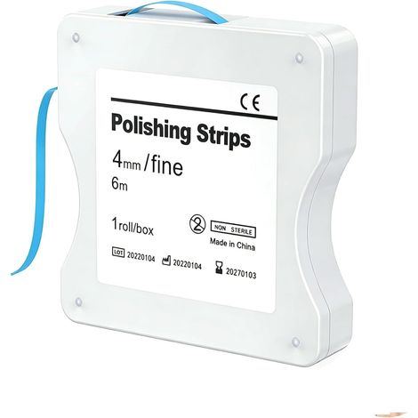 Bande De Nettoyage Dentaire En Rouleau 6 m, Bandes De Polissage Dentaire Fines 4 mm, Bande De Polissage Dentaire Pour Finition Des Restaurations, Boîte Polissage Dentaire Compacte Non Stérile CE (1/5)