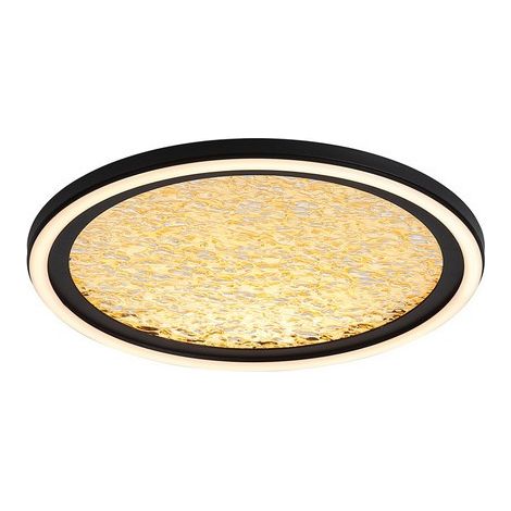 Searchlight Luna Faretto LED a filo, metallo nero sabbia e diffusore in plastica dorata (1/3)