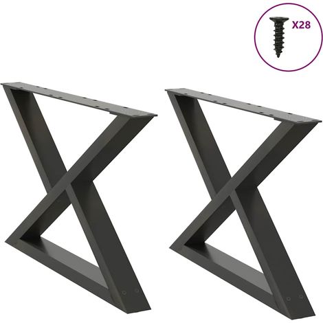 Couchtischbeine 2 Stk. Anthrazit 70x(42-43,3) cm Stahl