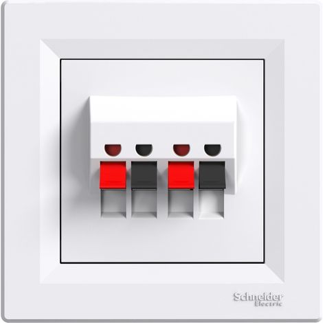 Conector para altavoz Hi-Fi blanco Asfora, 2 terminales de resorte EPH5700121